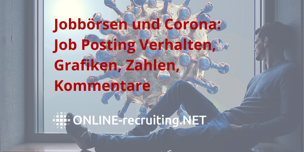Jobbörsen Stellenanzeigenzahlen Entwicklungen vor und nach dem Corona Lockdown: Grafik, Auswertung, Kommentare